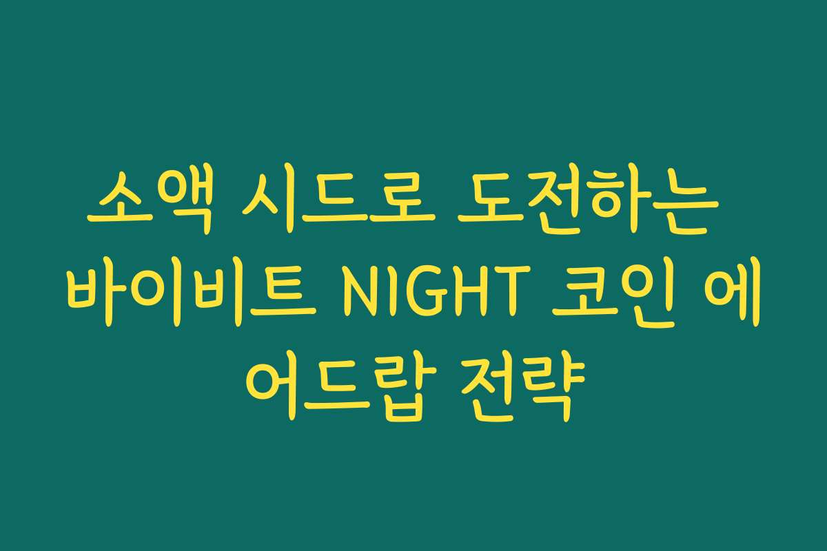 소액 시드로 도전하는 바이비트 NIGHT 코인 에어드랍 전략