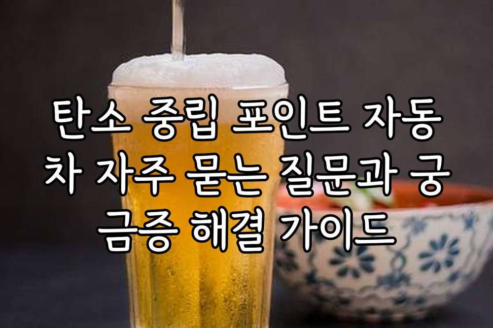 탄소 중립 포인트 자동차 자주 묻는 질문과 궁금증 해결 가이드