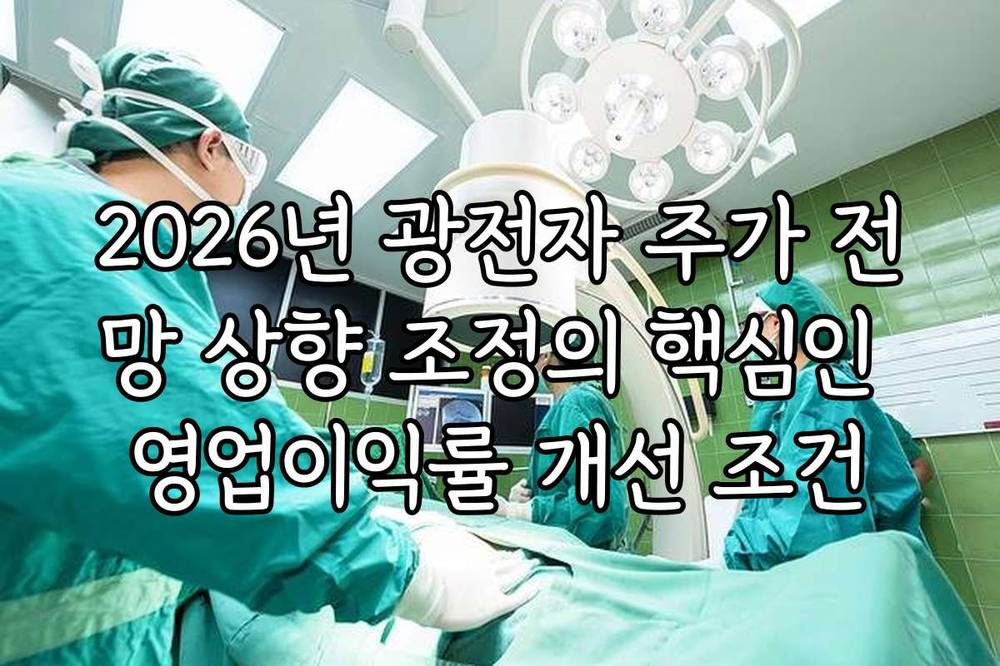 2026년 광전자 주가 전망 상향 조정의 핵심인 영업이익률 개선 조건