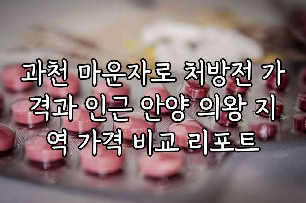 과천 마운자로 처방전 가격과 인근 안양 의왕 지역 가격 비교 리포트