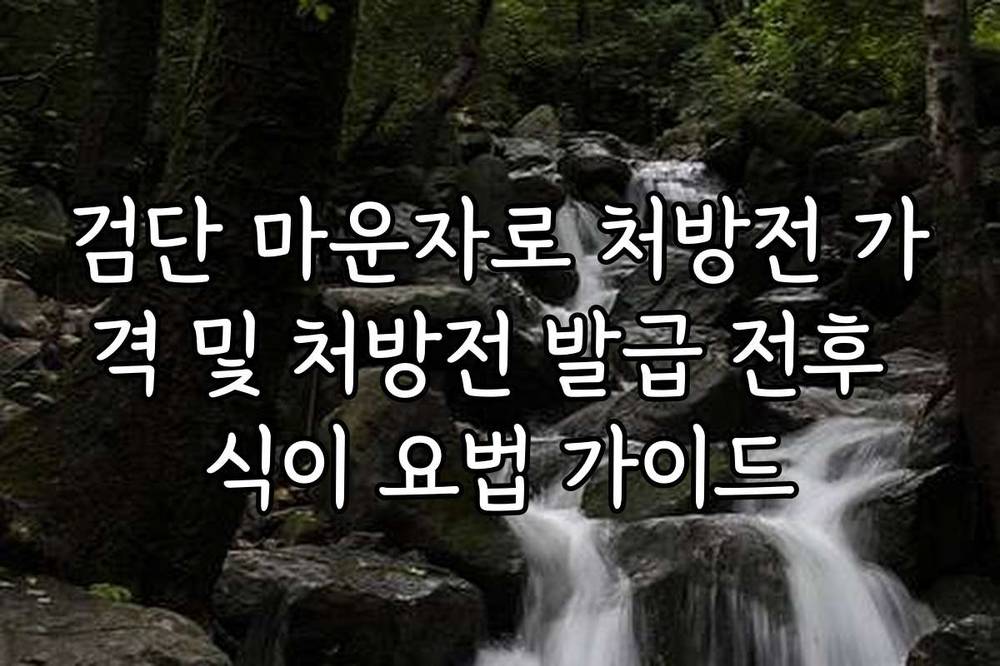 검단 마운자로 처방전 가격 및 처방전 발급 전후 식이 요법 가이드