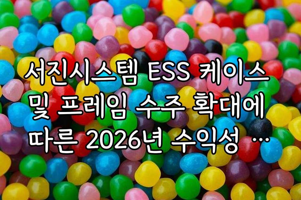 서진시스템 ESS 케이스 및 프레임 수주 확대에 따른 2026년 수익성 분석