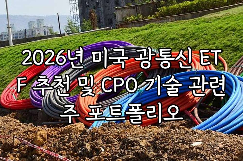 2026년 미국 광통신 ETF 추천 및 CPO 기술 관련주 포트폴리오