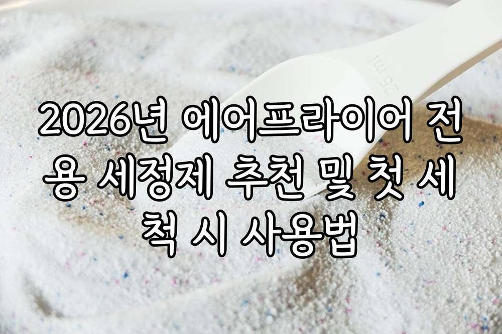 2026년 에어프라이어 전용 세정제 추천 및 첫 세척 시 사용법