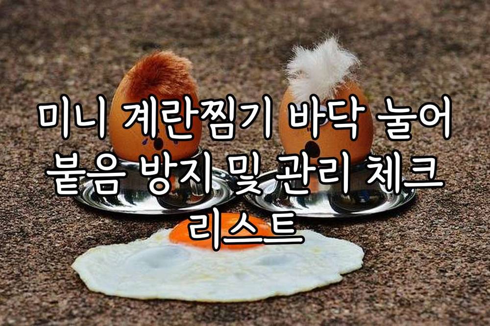 미니 계란찜기 바닥 눌어붙음 방지 및 관리 체크리스트