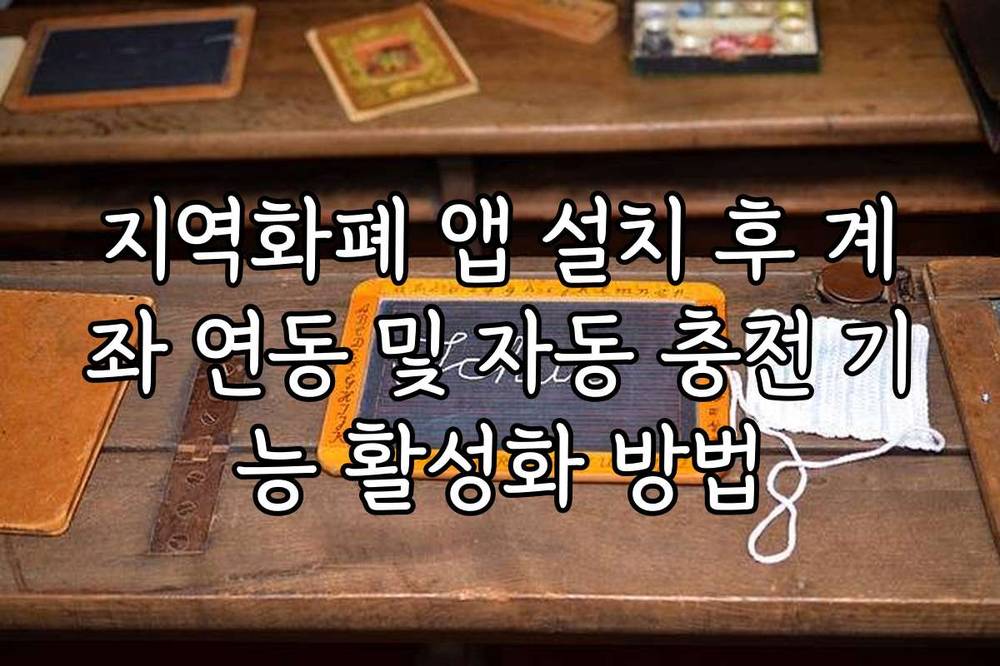 지역화폐 앱 설치 후 계좌 연동 및 자동 충전 기능 활성화 방법