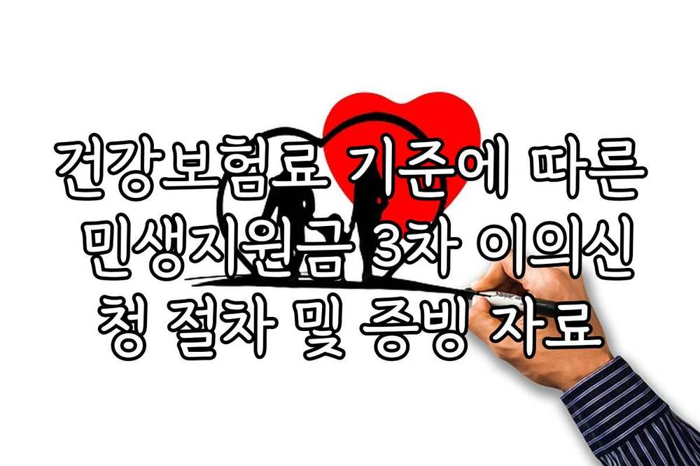 건강보험료 기준에 따른 민생지원금 3차 이의신청 절차 및 증빙 자료