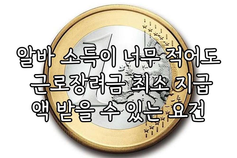 알바 소득이 너무 적어도 근로장려금 최소 지급액 받을 수 있는 요건