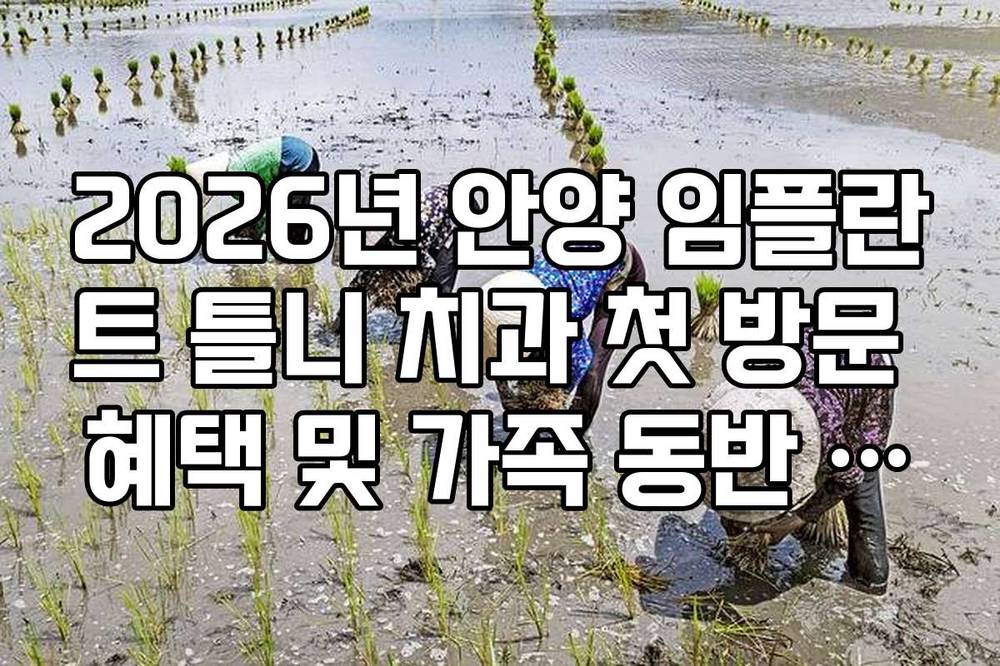2026년 안양 임플란트 틀니 치과 첫 방문 혜택 및 가족 동반 할인 정보