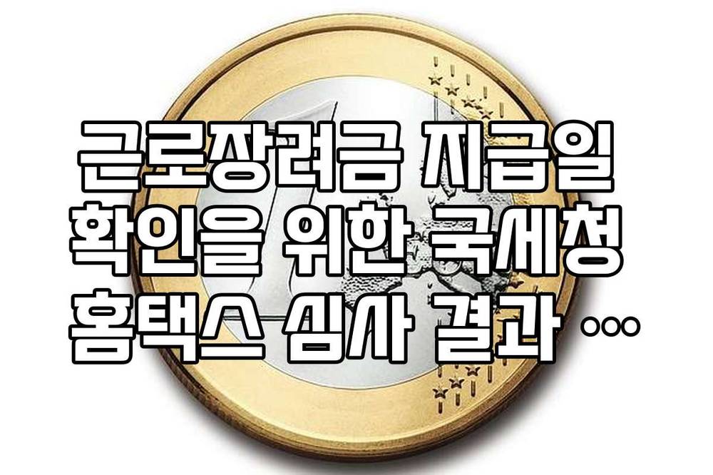 근로장려금 지급일 확인을 위한 국세청 홈택스 심사 결과 열람 가이드