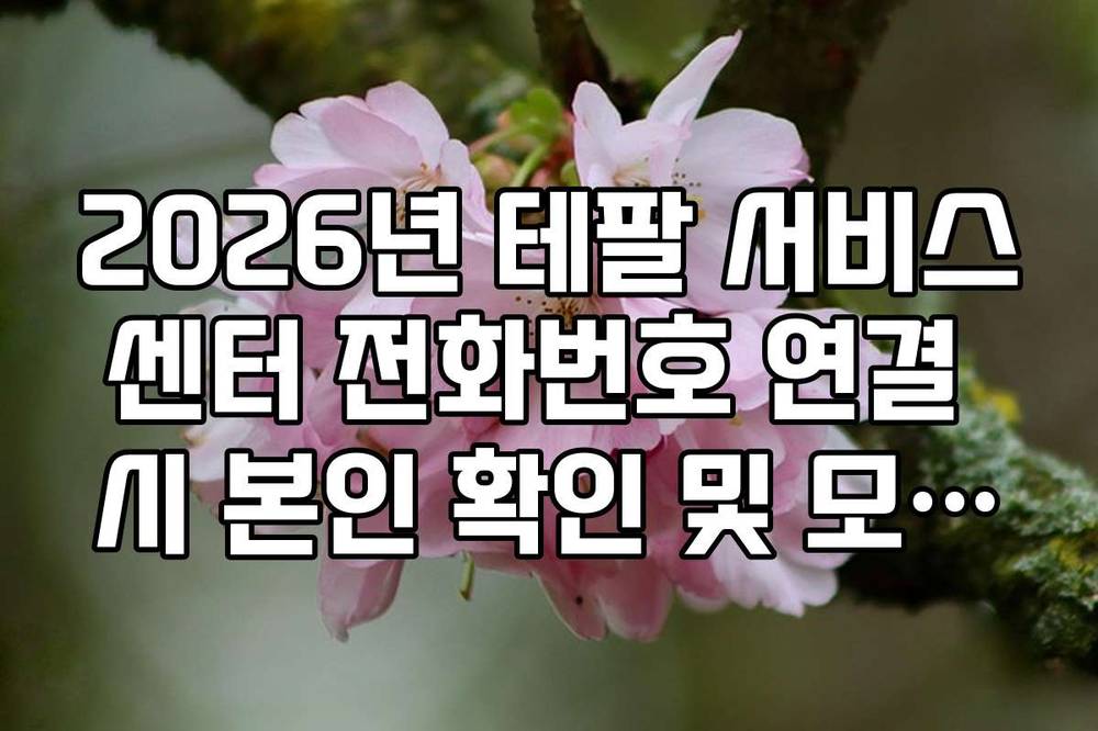 2026년 테팔 서비스센터 전화번호 연결 시 본인 확인 및 모델명 준비 팁