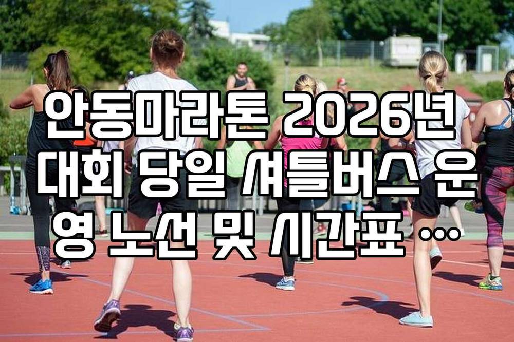 안동마라톤 2026년 대회 당일 셔틀버스 운영 노선 및 시간표 정리