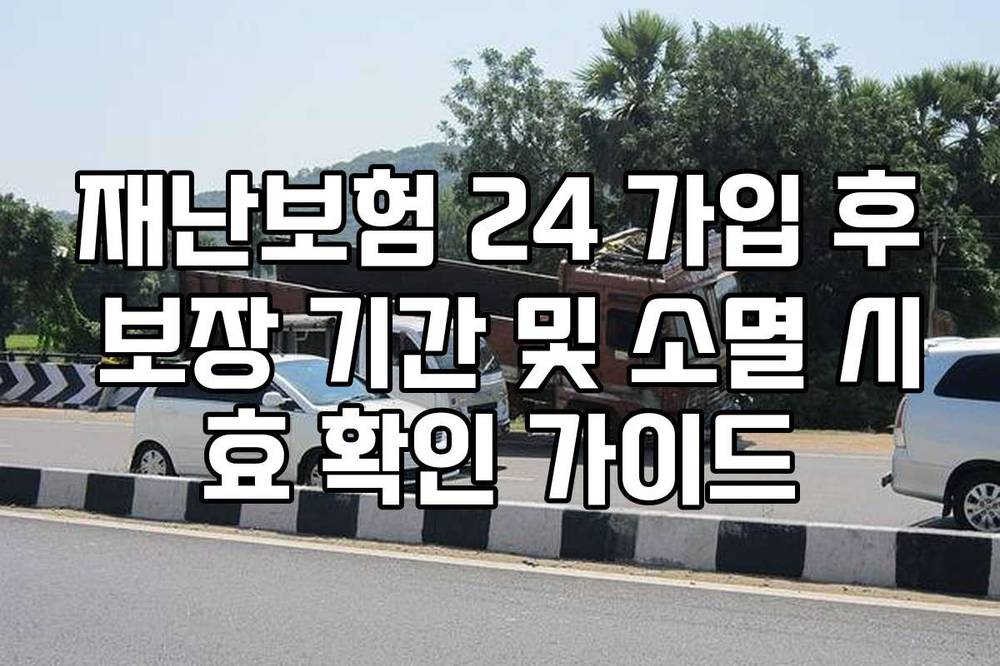 재난보험 24 가입 후 보장 기간 및 소멸 시효 확인 가이드