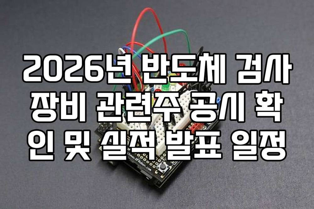 2026년 반도체 검사장비 관련주 공시 확인 및 실적 발표 일정