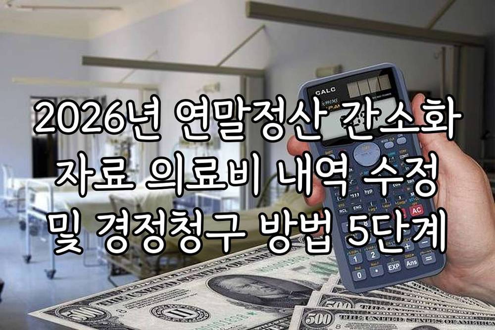 2026년 연말정산 간소화 자료 의료비 내역 수정 및 경정청구 방법 5단계