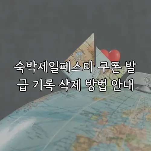숙박세일페스타 쿠폰 발급 기록 삭제 방법 안내