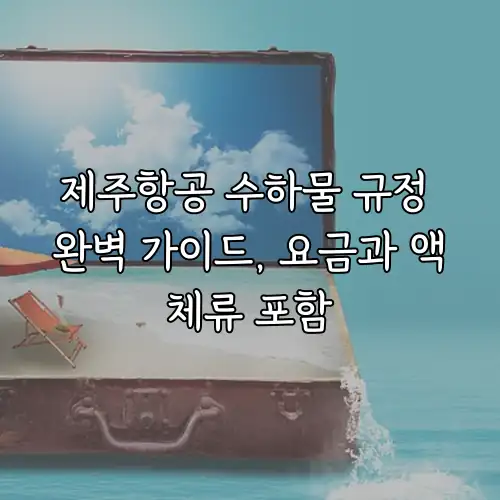 제주항공 수하물 규정 완벽 가이드, 요금과 액체류 포함