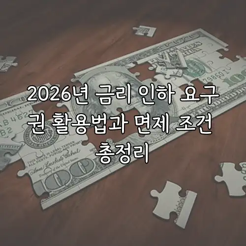 2026년 금리 인하 요구권 활용법과 면제 조건 총정리