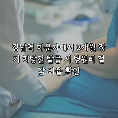 강남역 마운자에서 3개월 장기 처방전 발급 시 병원비 절감 비율 확인