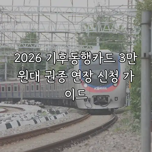2026 기후동행카드 3만원대 권종 연장 신청 가이드
