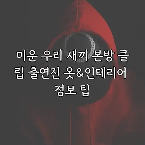 미운 우리 새끼 본방 클립 출연진 옷&인테리어 정보 팁