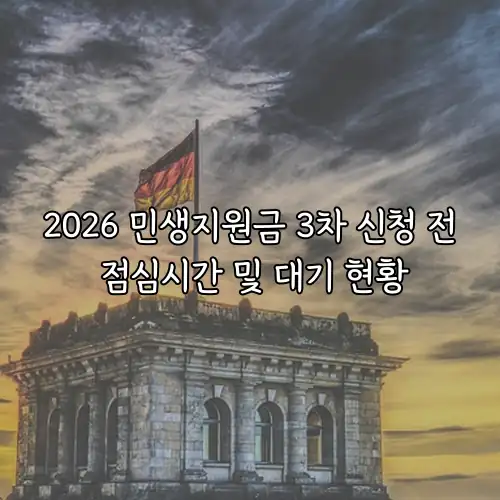 2026 민생지원금 3차 신청 전 점심시간 및 대기 현황