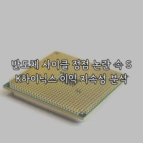 반도체 사이클 정점 논란 속 SK하이닉스 이익 지속성 분석