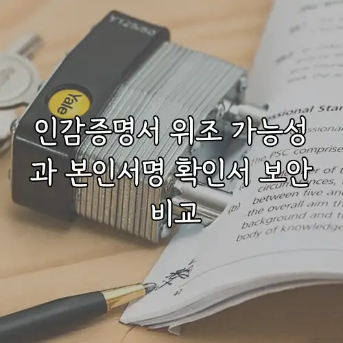 인감증명서 위조 가능성과 본인서명 확인서 보안 비교