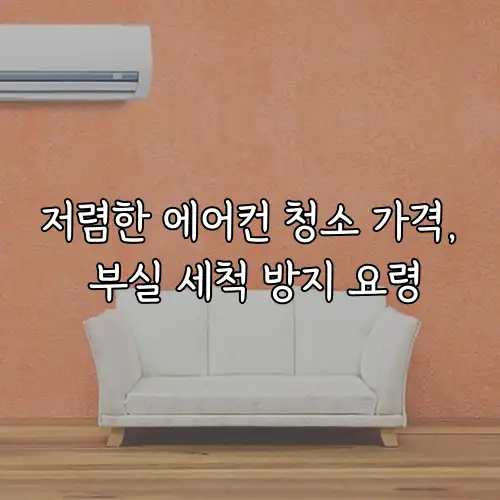 저렴한 에어컨 청소 가격, 부실 세척 방지 요령