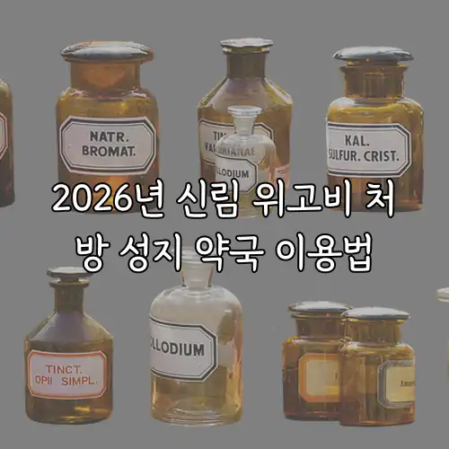2026년 신림 위고비 처방 성지 약국 이용법