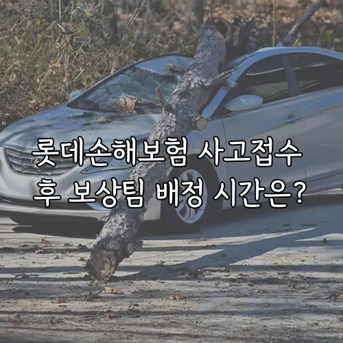 롯데손해보험 사고접수 후 보상팀 배정 시간은?