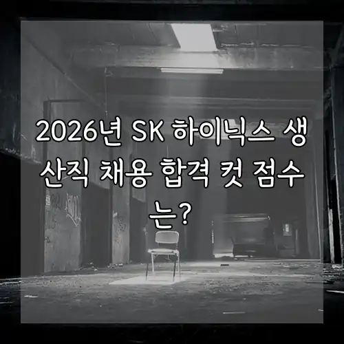 2026년 SK 하이닉스 생산직 채용 합격 컷 점수는?