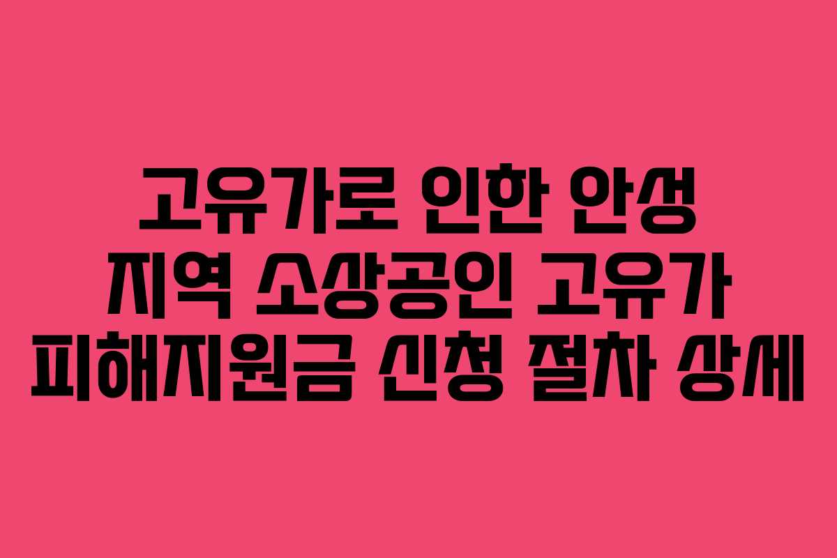 고유가로-인한-안성-지역-소상공인-고유가-피해지원금-신청-절차-상세