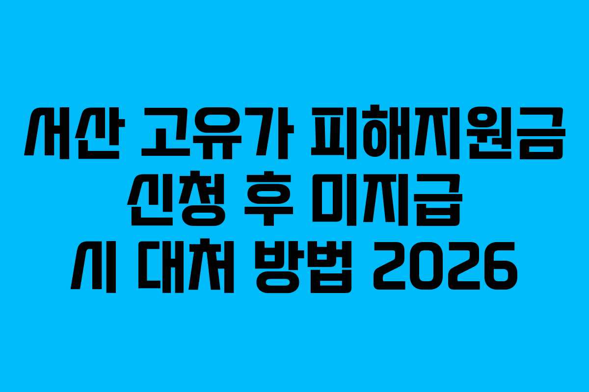서산-고유가-피해지원금-신청-후-미지급-시-대처-방법-2026