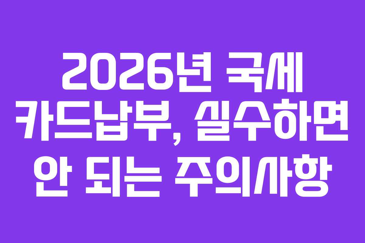 2026년-국세-카드납부,-실수하면-안-되는-주의사항