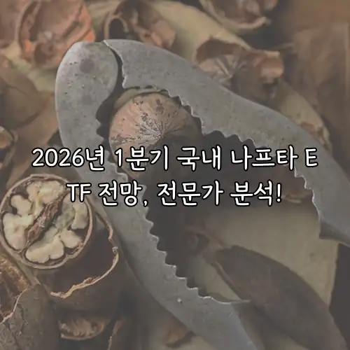 2026년 1분기 국내 나프타 ETF 전망, 전문가 분석!