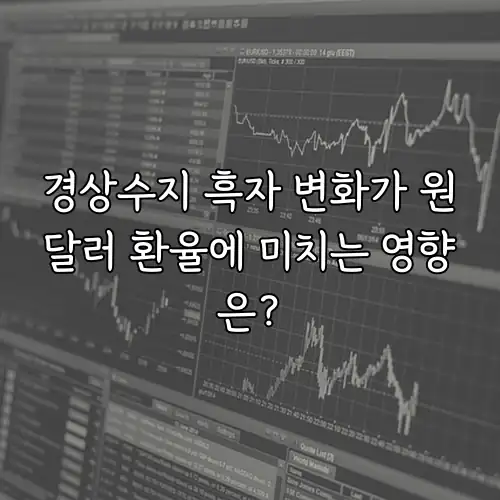 경상수지 흑자 변화가 원달러 환율에 미치는 영향은?