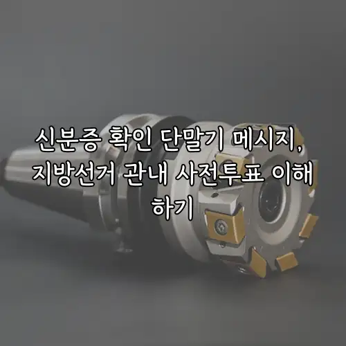 신분증 확인 단말기 메시지, 지방선거 관내 사전투표 이해하기