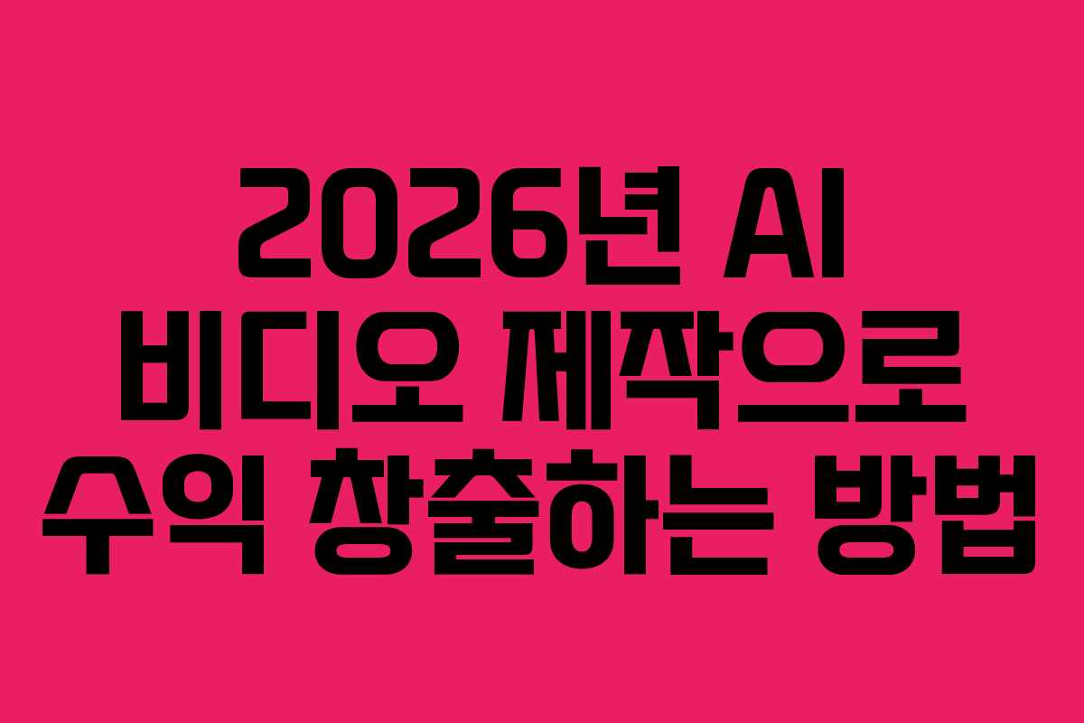2026년-AI-비디오-제작으로-수익-창출하는-방법