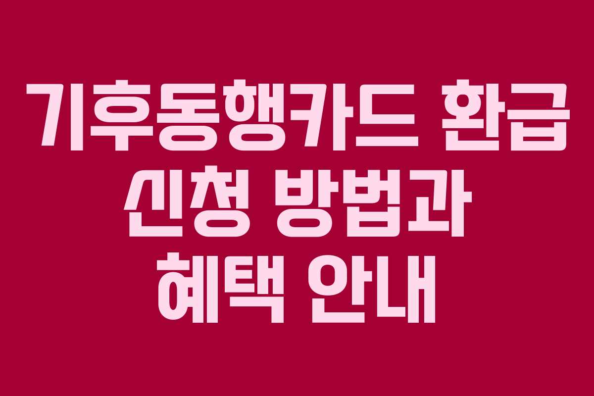 기후동행카드-환급-신청-방법과-혜택-안내